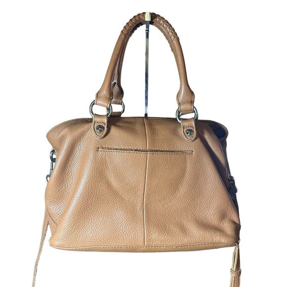 The Sak Collective Baylis Soft Leather Satchel brown chevron detail crossbody - Picture 4 of 13